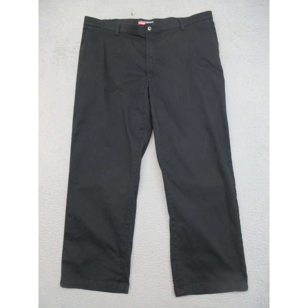 Wrangler Comfort Solutions Pants Mens 42x30 Black Stretch Chino Classic‎ Fit